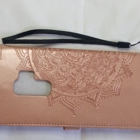 New Faux Leather Case Rose Gold for Samsung Galaxy S9 & S9+ W/Crossbody Lanyard - Picture 8 of 8